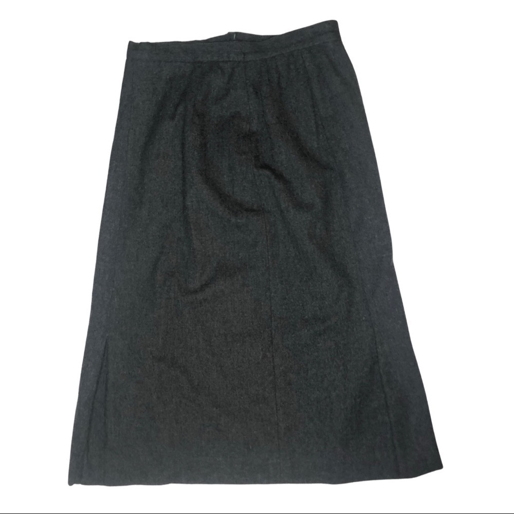 Vintage Miss Pendleton Dark Gray 100% Wool Skirt Waist 28